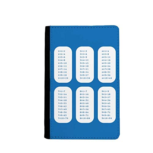Étui portefeuille passeport de voyage multicolore avec table multiplication classique 3.7x5.8"