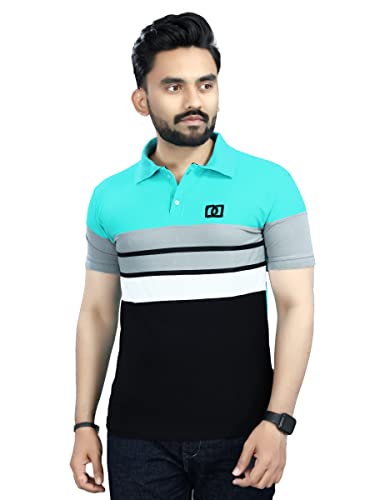 Image of Men's Regular Fit Striped Polo T-Shirts