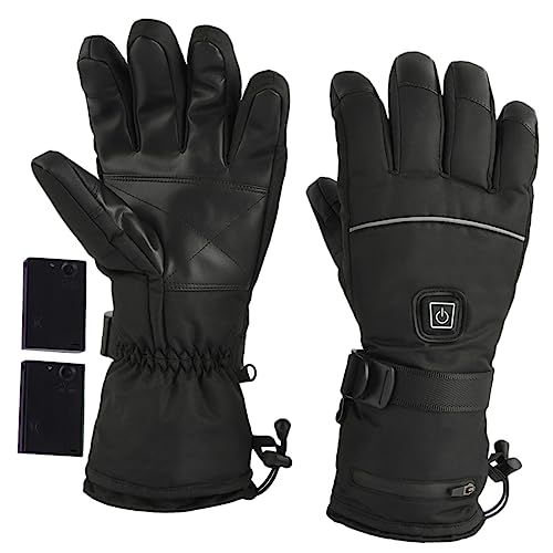 Milisten 1 Pair Heated Gloves Winter Motorcycle Gloves Ski Mittens Winter Riding Gloves Womens Motorcycle Rain Gear Winter Cycling Gloves Heated Ski Gloves Work Battery Protection Plush