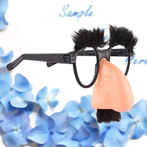 NUOBESTY 1 peça de óculos de sol engraçados com sobrancelhas e bigode, para decoração de festa de an