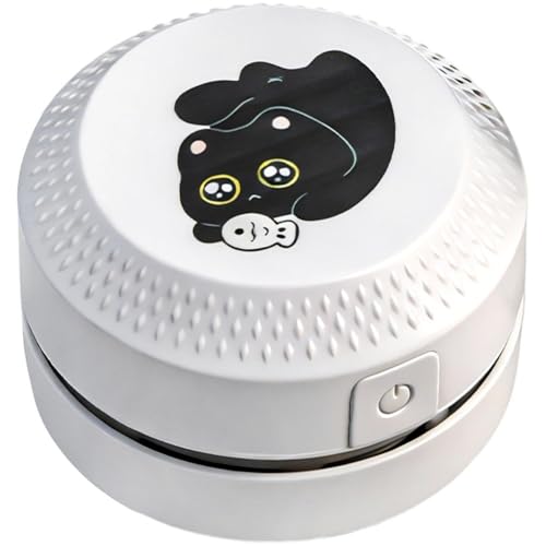 Stakee Aspiradora De Mesa con Forma De Gato, Pequeña Y Adorable, Ideal para Recoger Polvo En Casa, Oficina O Escritorio.