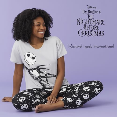 Image of Richard Leeds International Womens 2 Piece PJs Set - Disney | Hello Kitty | Snoopy - Short Sleeve Top & Jogger Lounge Sets