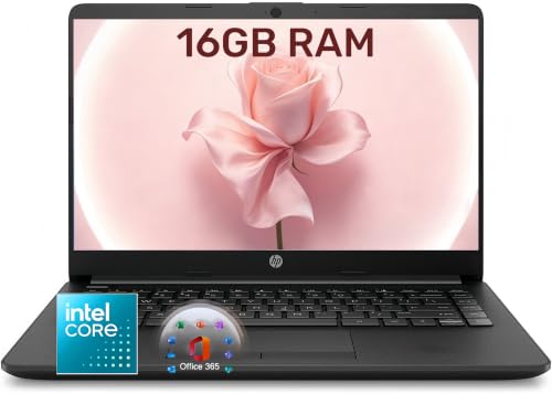 Image of HP Everyday Laptop • 16GB RAM • Microsoft 365 • 2026 Edition • Intel 4-Core Processor • Windows 11 • 576GB Storage (64GB SSD + 512GB External) • Long Battery Life • Thin & Portable