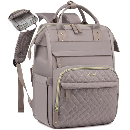 Image of LOVEVOOK Laptop Backpack for Women, 15.6'' Waterproof Nurse Bag Teacher Work Backpack Purse for Women, Travel Computer Backpack for College Office Business Ladies