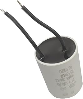 COCAPCO 250VAC 10uF 10MFD CBB60 Motor Run Capacitor 2 Wires 10 uF MFD 250 VAC 250V AC 40/70/21 35x45mm UL Listed