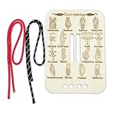 IEBTWN 1 Kit Tabla De Práctica Para Hacer Nudos, Kit Entrenamiento De Nudos De Madera, 16 Esenciales Con Cuerdas Paracord, Para Exteriores, Acampada Y Escalada Aprendizaje De Habilidades
