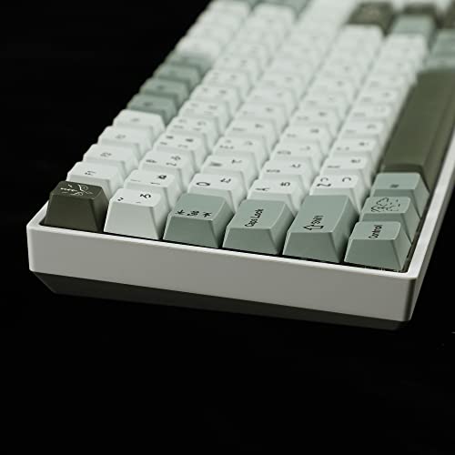 Image of 142 Dense Fog Keycaps Dye-Sub Thick PBT Cherry Profile Key caps for TKL 61 64 68 75 87 96 104 108 GMMK MX Mechanical Keyboard