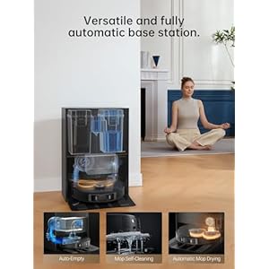 dreame L30 Ultra Robot Vacuum and Mop 136F Hot Water Mops Self Cleaning Mops Self Drying Mops Extend Removal Raising Self Refilling Auto Empty 7300Pa Suction AI Action and 3D Navigation