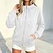 Generisch Sportjacke Damen Leicht Kapuzenpullover Mit Kapuze Langarm Pullover Zipper Hoodie Kapuzenjacke Sport Sweatshirt Joggingjacken Streetwear MIT Reißverschluss