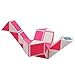 Mipartebo Magic Snake Cube Twist Puzzle 24 Wedges Large Size Twist Fidget Snake Toys Gift Party Favors Game Goodie Bag Fillers Christmas Stocking Stuffers for Kids Adults Teens Pink