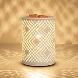 PALANCHY Wax Melt Warmer Ceramic Oil Burner Electric Candle Wax Warmer Burner Melter Fragrance Warmer for Home Office 2 Bulbs Included Gift Box Packaged (Ceramic Diamond)
