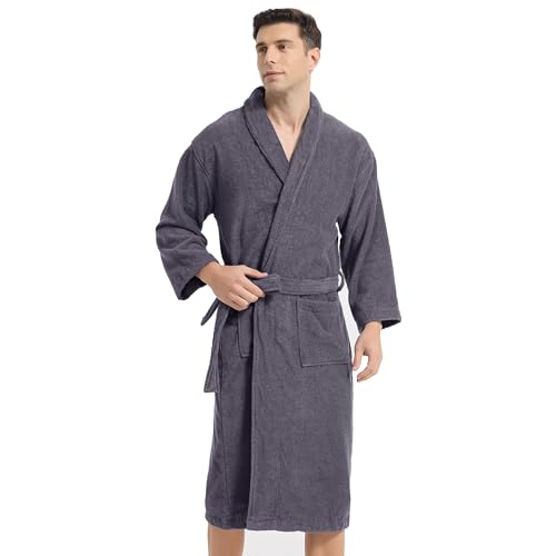 Classic Towels Bathrobe for men,Luxury Hotel Bathrobe,Cotton Terry Cloth Robe,Long Unisex Thick Plush Robe2