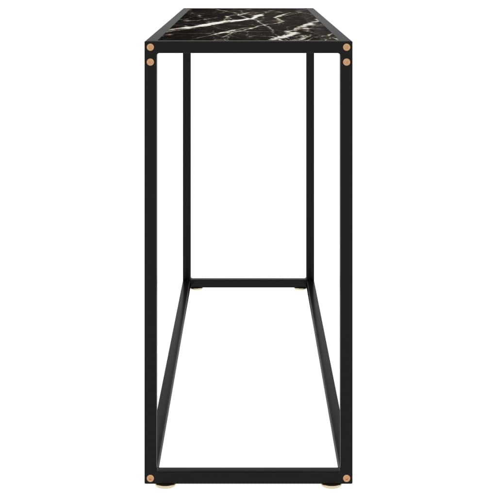 Coffee Table,Mesa Cafe,roygbiv Coffee Table,Mesa Consola Vidrio Templado Negro 120x35x75 cmAdecuado para salón, Dormitorio, balcón