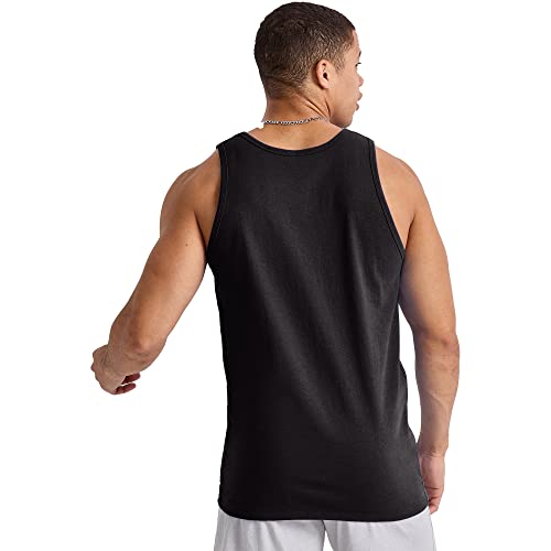 hanes mens essentials tank top pack midweight cotton tanks sleeveless shirts 3-pack