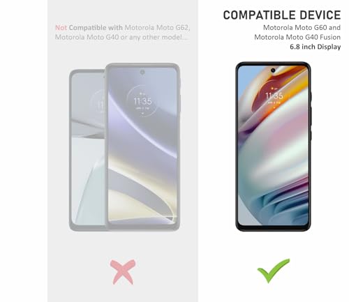 Image of SupCares Tempered Glass for Motorola Moto G40 Fusion and Motorola Moto G60 (6.8 Inch) With Installation Kit | Military-Grade Gorilla Screen Protector | Edge to Edge Coverage | Black