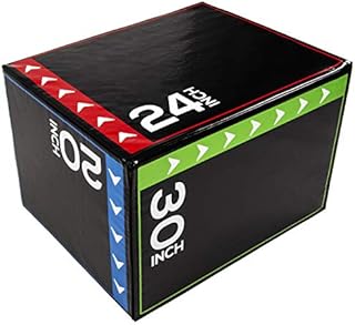 BalanceFrom 3 in 1 20 Inch 24 Inch 30 Inch Foam Plyometric Box Jumping Exercise (Regular, 16 Pounds)