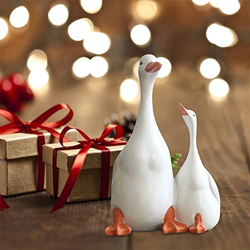 Chislim Garden Duck Shape Statue,Porch Art Decoration Sculptures, Animal Sculpture Ornament For Fences Backyards Party(3.93Inch) #TOP6
