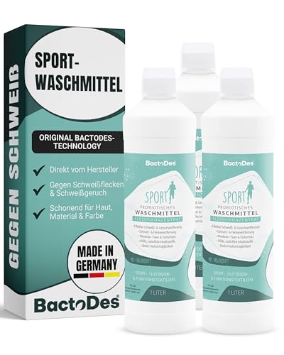 BactoDes® Sportwaschmittel Flüssigkonzentrat 3 x 1 Liter Flasche