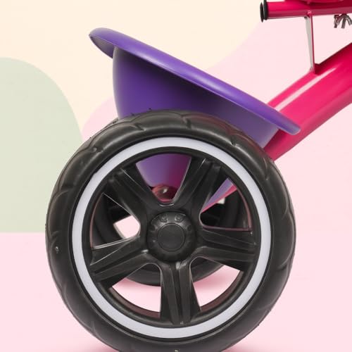 Image of Luusa KICK TRICYCLES for Kids | Kids Tricycle with Adjustable Seat Belt and Safety Features | Durable Frame | Suitable for Ages 1-5 Years | Multiple Colors Combo Made in India (Pink)