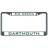 cplion License Plate Frame Dartmouth Metal in Black Big Green US Size 12×6 Inches