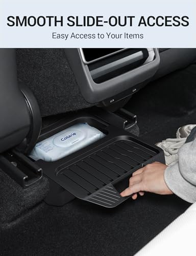 Image of Motrobe Rear Center Console Organizer for 2026 Tesla Model Y Juniper & Model Y L Trash Can Backseat Storage Box with Anti-Slip Lid Garbage Can Model Y Juniper Accessories 2025 2026
