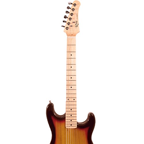 Rise By Sawtooth Right Handed 3/4 Size Beginner Electric Guitar Kit, Sunburst #TOP3