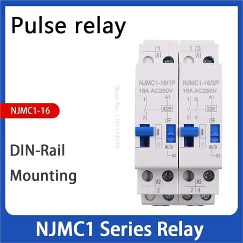 Relé de señal NJMC1-16 2P DC24V CHNT de pulso e impulso eléctrico para carril 2