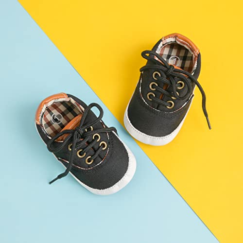 Image of Infant Baby Boys Girls Canvas Sneaker Toddler Slip On Anti Skid Newborn First Walkers Candy Shoes for 0-18 Months