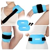 Comfytemp Gel Ice Packs for Injuries Reusable, FSA Eligible HSA, Hot Cold Compress Soft Ice Packs, Pain Relief for Ankles, Knees, Wrist, Shoulders, Back and More, Recovery Items for Men Women, 2Packs