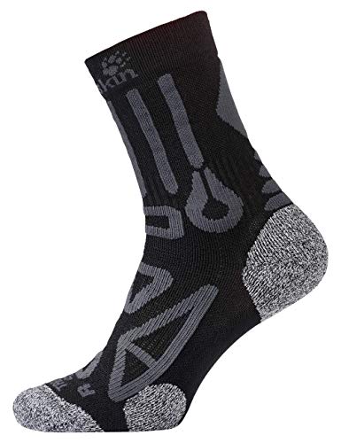 Jack Wolfskin Erwachsene Trekking PRO Classic Cut Schnelltrocknende Wandersocken, Black, 44-46