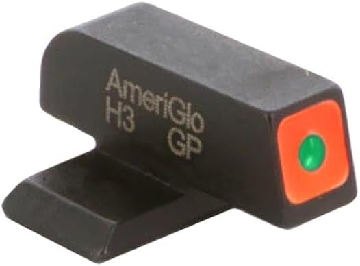 Ameriglo Green Tritium Front Sight with Orange Outline for Sig/Springfield, .22" H .14" W, Enhanced Visibility, Durable Design (SG-212-220-OR-Q)