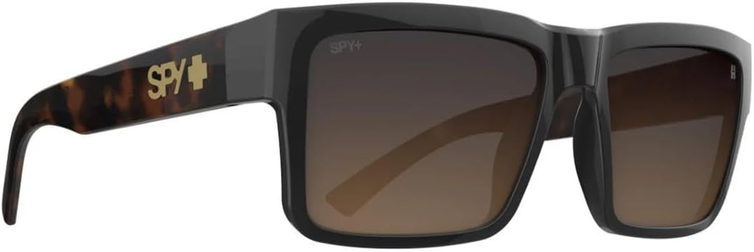 Spy Optic Montana Sunglasses Black Honey Tortoise with Happy Dark Brown Fade Lens