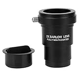 Hochwertiges Barlow-Objektiv 2x erhöht die Vergrößerung des 1,25-Zoll-Okulars erheblich.