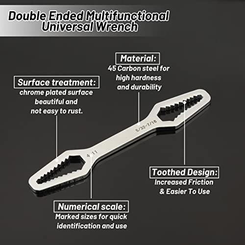 LEONTOOL Universal Torx Wrench Double Ended Multifunctional Universal Wrench 4mm-11mm Self-Tightening Wrench - Image 2
