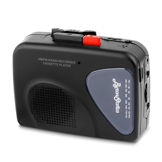 Byron Statics Portable Cassette Players Recorders FM AM Radio Walkman Tape Player Built In Mic External Speakers Manual Record VAS Automatic Stop System 2AA Battery Or USB Power Supply Headphone Black
