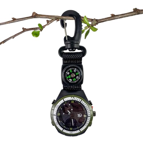 Reloj de supervivencia con mosquetón de alpinismo y alarma integrada