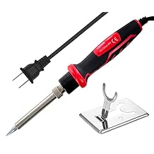 MIYAKO 40 Watts Soldering Iron Pencil Style Solder With Premium High Performance Ceramic Heater for Quick Heat Up, Long Life Replaceable Tip and Plastic Handle with Rubber for Comfort 74B440
