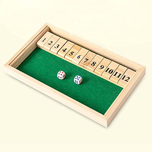 zalati Shut The Box Regal Dice Game 12 Numbers with 2 Dices Classics Tabletop Game for Adult Bar Pub Party Travel Math - Image 2