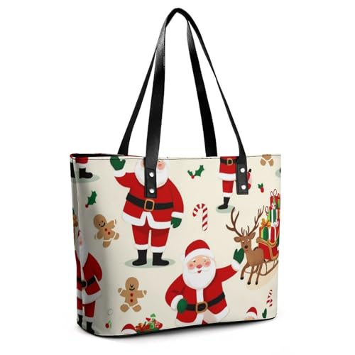 Women's Portable Tote Bag Trendy Modern Leather Handbag For Work Weekend4