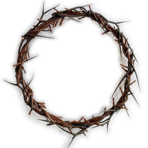 FaithHopeLove Jesus Crown of Thorns, Decay-Resistant Crown of Thorns - JesusChrist Symbol, Perfect for Church Events and Home Decor, JesusCrown Lifesize 8 inch (Brown) by FaithHopeLove - Used condition - US$15.45