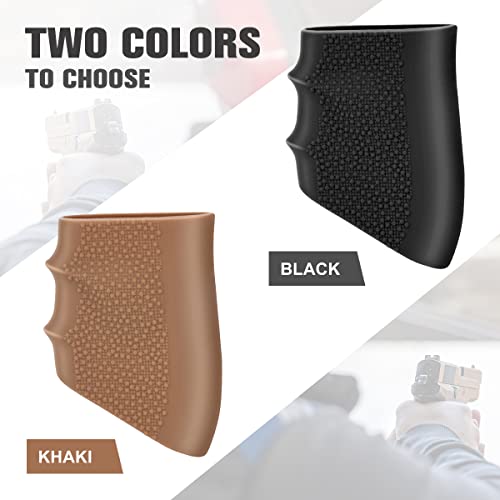 Iunio Tactical Rubber Gun Grip, Grip Sleeve For Glock Grip For Glock 17 19 19X 20 21 22 23 25 31 32 34 35 37 38 41 43X 44 45 48 (Black) #TOP1