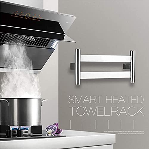 Sèche-serviettes électrique intelligent acier inoxydable thermostat intégré petit format - 5