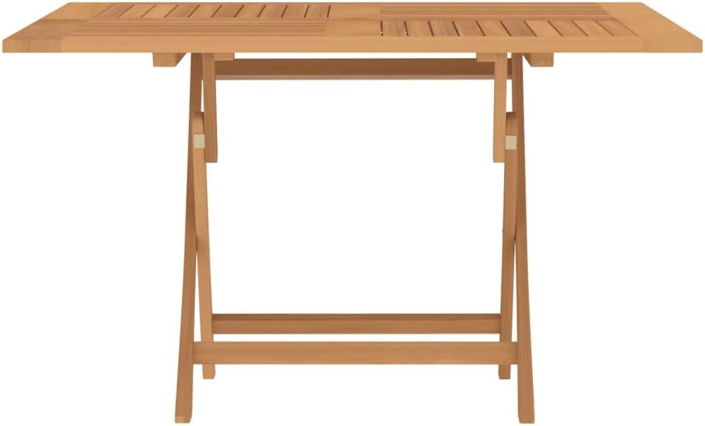 Folding Bistro Side Table, Square Folding Table for Outdoor/Indoor, Foldable Table w/Sturdy Wood Frame, Ideal for Patio Backyard Dining Room, 47.2"x47.2"x29.5"