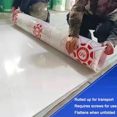 Clear Acrylic Plastic,Durable Lightweight Clear Acrylic Polycarbonate Roofing Sheet Strong Impact Transparent Panel for All Weather Outdoor Covering Greenhouse Pergola Patio (1x20m/3.3x65.6f - Image 4