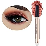 OVIQERKI Orange Copper Eyeshadows stick shimmer,Highlighter waterproof eyeshadow pen,Colour pop make