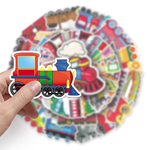 Train Stickers for Laptop(50 PCS),Gift for Children Teens Adults Girl Boys,Waterproof Stickers for Water Bottle,Train Vinyl Stickers for Scrapbook,Skateboard,Bike,Phone,Dairy - Image 4