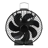 Photo Gallery zilimontt ventola a 7 pale con coperchio protettivo per stufe a legna e camini, funzionamento silenzioso, distribuzione del calore, struttura in lega di alluminio, nero Photo Gallery zilimontt ventola a 7 pale con coperchio protettivo per stufe a legna e camini, funzionamento silenzioso, distribuzione del calore, struttura in lega di alluminio, nero