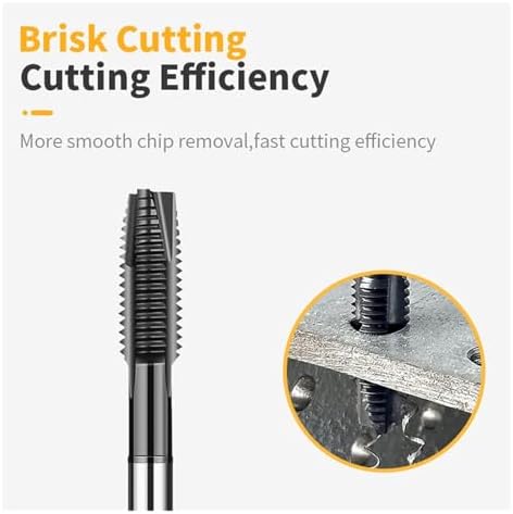 M35 Cobalt HSS Titanium Coated Thread Tap Set for Stainless Steel, M3-M12, Straight Groove & Spiral Taps for Pipes & Faucets - High Precision Tools