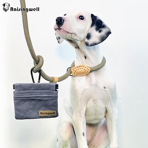 Raisingwell Bolsa de petisco para cães, pequeno suporte de treinamento de bolso de algodão, pochete
