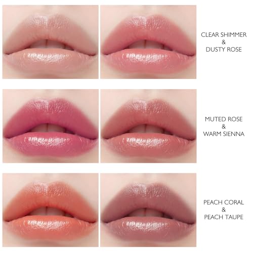 KYDA 2 Colors Lip Tint Hydrating, Sheer Strength Hydrating Lip Tint, Moisturizing Tinted Lip Balm, Enhance Lip Color, Lightweight Jelly Lipstick, Daily Lip Moisturizer, Peach Coral and Peach Taupe